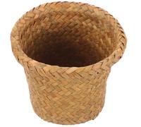 CORHAD Petite Poubelle Tressée en Herbe Marine Finition Fine et Résistante Rouille, Panier à Linge Décoratif pour Appartements et Magasins