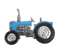 CORHAD Plaque Murale Décorative Tracteur en Fer Forgé Bleu, Décoration Intérieure et Extérieure pour Jardin, Salon, Bureau - Sculpture Murale Suspendue 3d, Style Miniature Réaliste