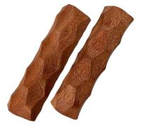 CORHAD Poignées de Poêle à Frire en Bois de Noyer Marron, Lot de 1 Paire, Manchons Isolants Thermiques Anti-brûlure pour Cuisson et Service en Extérieur