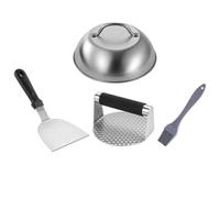 CORHAD Presse à Burger en Acier Inoxydable, Outil Cuisine pour Barbecue | Outil de Presse à Viande, Facile à Utiliser, Robuste, Essentiel pour Grillades et Préparation Maison