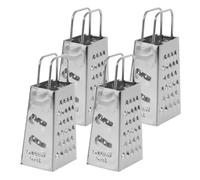 CORHAD Râpe à Fromage pour 4 Faces en Acier Inoxydable et Légère et Stable, Ensemble de 4 Pièces Ustensile Multifonction Râper Fromage Cuisine à Domicile Barbecue Ail et Chocolat