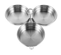 CORHAD Set de 1 Bol à Condiments en Acier Inoxydable Argenté, Bol Polyvalent avec Support Élégant pour Vinaigrette, pour Repas en Famille et Dressage de Table