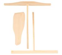 CORHAD Set de 3 Accessoires pour Crêpière en Bois avec Spatule, Étaleur à Crêpes Design Sûr et Surface Lisse, pour Préparer le Petit Déjeuner