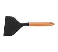 CORHAD Spatule Crêpe Silicone Cuisine Maison Résistante la Chaleur avec Manche en Bois, Spatule Plate à Frire et Ustensiles la Cuisine Silicone Faciles à Nettoyer