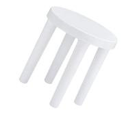 CORHAD Tabouret en Plastique Épais Antidérapant pour Garçon et Filles, Siège Confortable et Pratique, Petit Meuble Simple pour Salon ou Salle de Bain, Couleur Blanc