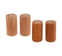 CORHAD Tampons à Biscuits en Bois 4pcs Gravure de Haute Précision et Prise en Main Confortable pour Pâtisserie Maison et Gâteaux de Lune Traditionnels Chinois