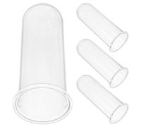 CORHAD Tubes à Essai pour Propagation Hydroponique de Plantes Ensemble de 4 en Verre Transparent Design Anti-Usure et Gain de Place, pour Maison ou Salle à Manger