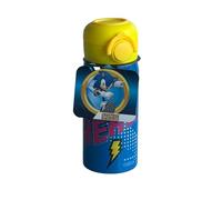 Coriex Bouteille isotherme Sonic the Hedgehog, bleu et jaune, 350 ml | Acier inoxydable, avec paille