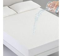 Coriwell Protege Matelas 135x190 Impermeable - Housse Matelas 135 x 190 + 30 Grand Bonnet - Bambou Couvre Matelas, Anti Acarien, Respirant