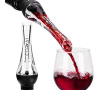 CORKAS Aérateur de vin de qualité professionnelle - Aérateur de vin 2 en 1 et bec verseur pour aérer le vin instantanément, accessoire de vin cadeau pour les amateurs de vin, anti-goutte ou