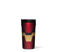 Corkcicle Marvel Kids Bouteille d'eau isotherme avec paille, en acier inoxydable, Iron Man, peut contenir 355 ml