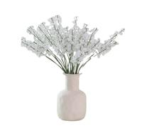 Corkwaw Fleurs de muguet artificielles - 35,6 cm - Toucher réaliste - Avec tiges - Sans entretien - Pour bouquet de mariage, décoration de jardin, arrangements de fête printanière (blanc)