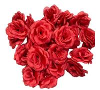 Corkwaw Lot de 25 têtes de roses artificielles en soie de 7,6 cm