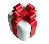 Corlidea Coffret Badeau Ennuyeux avec Vis, Grande Boîte Cadeau de Farces, Boîte Cadeau Imprimée en 3D, Carte Cadeau, Argent, Boîte de Puzzle, Boîtes Amusantes avec Vis pour Le Festival de Noël，D