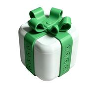 Corlidea Coffret Badeau Ennuyeux avec Vis, Grande Boîte Cadeau de Farces, Boîte Cadeau Imprimée en 3D, Carte Cadeau, Argent, Boîte de Puzzle, Boîtes Amusantes avec Vis pour Le Festival de Noël，E