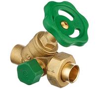 Cornat à siège incliné, laiton + connecteur Raccord union avec lötmuffen et purge A 15 mm, 1 pièce, t571203
