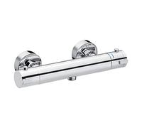 Cornat Alan Robinet thermostatique en laiton chromé avec poignée de sélection de température et thermostat de baignoire, ALA3