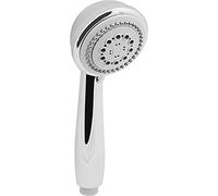 Cornat Arielli New TECB3478 Douchette à main Ø 80 mm Chrome/Gris 4 types de jet : Normal, Doux & Massage Jet Water Stop & Anti-calcaire/Insert économiseur d'eau/Eco