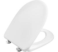 Cornat Bola Plus KSBOLSC100 Classic White Look Easy Care Duroplast Mécanisme d'abaissement automatique et fixation rapide Design simple pour tout siège de salle de bain/couvercle de WC
