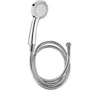Cornat Fit TECB3431 Set de douche et baignoire 85,5 mm 3 types : jet normal, doux et massant, anti-calcaire et économiseur d'eau, tête de tuyau de 150 cm pour douche et baignoire, chromé