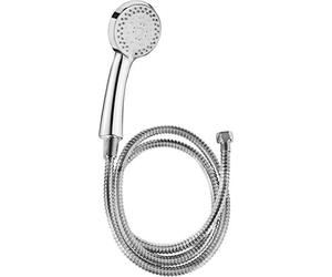 Cornat Fit TECB3431 Set de douche et baignoire 85,5 mm 3 types : jet normal, doux et massant, anti-calcaire et économiseur d'eau, tête de tuyau de 150 cm pour douche et baignoire, chromé