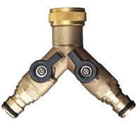 Cornat FLOR89510 Distributeur en Y avec Deux Robinets à Boisseau 3/4''