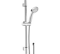 Cornat Kit de douche « Fit » - Douchette 85,5 mm - 3 types de jet : jet normal, doux et massant - Anti-calcaire et économie d'eau - Tuyau de douche de 150 cm - Barre murale de 60 cm - Système de