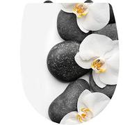 Cornat KSDSC100 Abattant WC « Orchidée » - Design attrayant - Thermoplastique facile d'entretien - Fonction Quick up & Clean - Système d'abaissement automatique - Montage confortable par le haut -