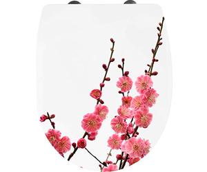 Cornat KSDSC101 Abattant de WC thermoplastique, Motif Fleurs de Cerisier