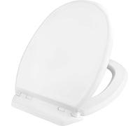 Cornat KSSEL00 - Siège de toilette Selva - Look blanc classique - Noyau en bois de haute qualité - avec planche arrière - Sensation d'assise confortable / siège de toilette / couvercle de toilette