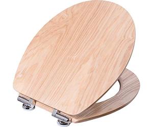 Cornat Ligna Plus Abattant de WC en bois véritable de haute qualité, avec assise confortable, aspect bois élégant parfaitement assorti à toutes les salles de bain, siège de WC, KSLIGESC