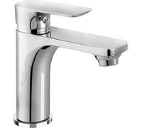 Cornat Mitigeur monocommande « Edition Color » - Corps en laiton aspect chromé - Fixation sans effort - Avec valve de vidange à pression/robinet de salle de bain/lavabo / NERC1