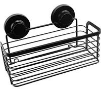 Cornat Panier de douche 3 en 1 - Montage Mural - 3 Options de Fixation Différentes avec Ventouse, Patin Adhésif & Perçage - Noir / Étagère de Douche / Étagère de Douche / T3402721