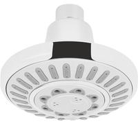 Cornat Pommeau de douche « Crafty » - Diamètre de la tête : 105 mm - 5 types de jet - Avec rotule et buses anti-calcaire - Rond/chromé/effet pluie - Pommeau de douche articulé - TECBW3435