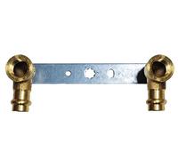 Cornat Press Unité de montage pour valves et robinetterie murale, 2 femelle d'angle 2 manchons, A 15 mm, B 1/2 IG, C 150 mm, 1 pièce, 02.000, t65771512b