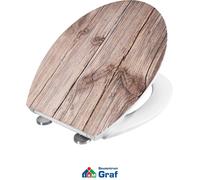 CORNAT Siège De Toilette "Chêne" Duroplast Avec Abaissement Automatique #825073