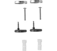 Cornat TEC365033 Kit de siège de toilette Trient, Tessin & Aedo Système en acier inoxydable et plastique, kit de montage, pièces de rechange, accessoires, argent