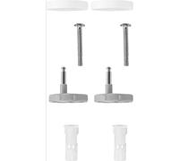 Cornat TEC365035 Kit de siège de toilette Neda, Family Neo & Pylea, système en acier inoxydable et plastique, kit de montage, pièces de rechange, accessoires, argent