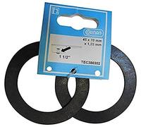 Cornat TEC380302 Joint en Caoutchouc pour bonde d'évier 1 1/2'' 2 pièces