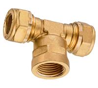 Cornat TEC583695 Raccord à vis en Té Laiton 18 x 1/2'' x 18 mm
