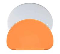 Corne Patisserie,Grattoir à Pâte en Plastique Coupe pâte,2 Pièces Racloir Spatules pour Pain Cuisine, Crêpes,pour Pate Fromage Chocolat,15,8x10,3cm(Orange,Blanc)