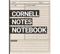 Cornell Notes Notebook - Index and Numbered: Large 8.5” x 11” Note Taking System for Students | A4 - 120 pages | Organized College Ruled Composition Paper