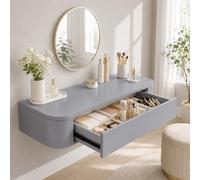 Corner Makeup Vanity, Floating Dressing Table, Wall Mounted Vanity Desk | Centered Mounting Adapts To Corners, Straight Walls And Varied Room Layouts.(Gray,23.6"/60cm)