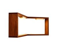 Corner Shelf L Shaped Rustic Storage - - Display Organizer Floating Shelves | Floating Shelves with LED Lights for Living Room Bedroom | | Bathroom Fireplace Plant Picture Book Home Corner Shelf L Shaped