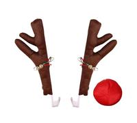 Cornes de renne pour voiture | 1 set * Décoration festive du cerf | Ornement en 43 x 13,5 cm pour voiture, golf, événements de chasse, Noël et fêtes