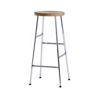 HAY Tabouret de bar Cornet 75 cm Oiled oak-chrome