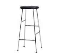 Cornet Bar Stool High Tabouret de bar H 75 cm Hay Acier chromé / Chêne teinté noir Soft - 5710441255604