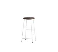 Cornet Bar Stool Low Tabouret de bar H 65 cm Hay Acier revêtu par poudre blanc crème / Chêne fumé huilé - 5710441255505