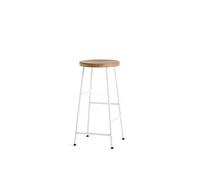 HAY Cornet tabouret de bar rond 65 cm Oiled oak-cream white