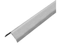 Cornière de protection d'angle à triple pli en acier inoxydable brossé (L= 40 mm, L= 250 cm)
